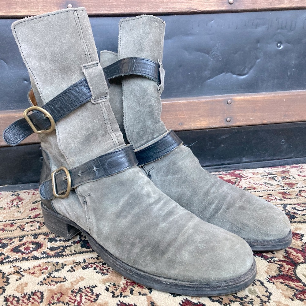 Fiorentini & Baker Eternity 713 two-tone Olive Green/Black 39.5 W/9.5/10 M:7.5/8